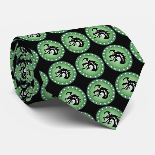 Stropdas Groene draak (Opgerold)