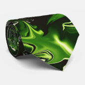 Stropdas Groene Flames (Opgerold)