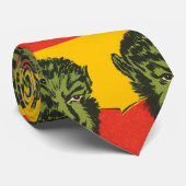 STROPDAS HARD - Wolfman Halloween horror necktie (Opgerold)