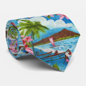 Stropdas Hawaiian Scenes (Opgerold)