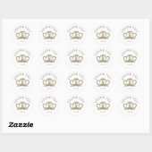Stropdas Het Knot Wedding Bedankt Gold ID678 Ronde Sticker (Vel)
