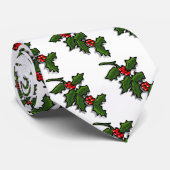 Stropdas - Holly Leaves and Berries (Opgerold)