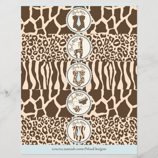 Stropdas Jumperdiapers en Giraffe-waterfleslabels Flyer (Voorkant)