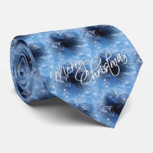 Stropdas kerstblauw lint Man