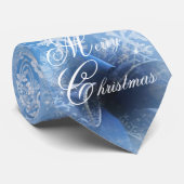 Stropdas kerstblauw lint Man (Opgerold)