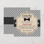 Stropdas klein Man Baby shower Kaart (Voorkant / Achterkant)