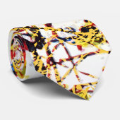 Stropdas kleurrijke verfplaat (Opgerold)