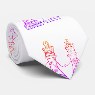 Stropdas Koning en koningin Chess Figures