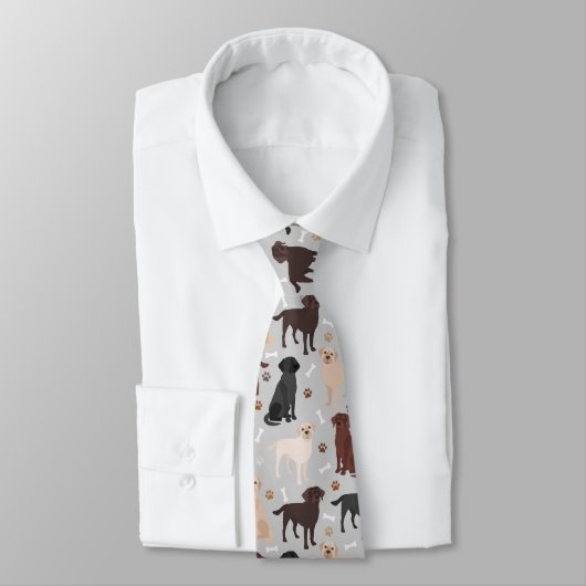 Stropdas labrador Retriever Paws en Botten (Gebonden)