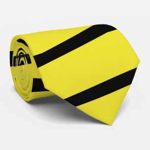 Stropdas, Lemon Yellow en Black Stripe Stropdas