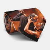 Stropdas "Mario & Ada" dansend Tango - Big Pic (Opgerold)