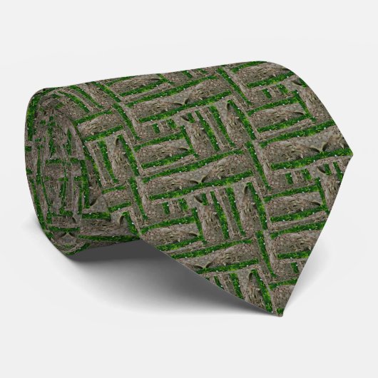 Stropdas Maze of Tree Trunks - Natural (Opgerold)