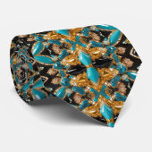 Stropdas met Bahamas Kleuren Ontwerp (Opgerold)