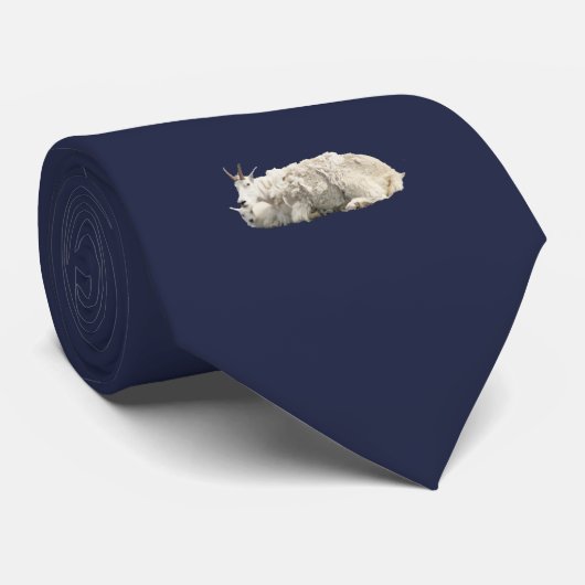 stropdas met berggeit en kind (Opgerold)