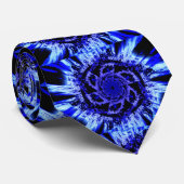 Stropdas met blauwe haarwiel (Opgerold)