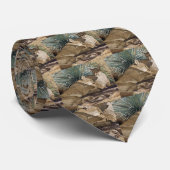 Stropdas met cougars in de woestijn "SHADOWS" (Opgerold)