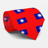 Stropdas met de vlag van Taiwan (Opgerold)