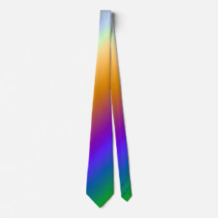 Stropdas met diagonale multicolor gradatiehellinge