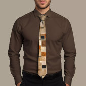 Stropdas met geometrische rechthoekige patronen