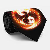 stropdas met gloeiende fenix (Opgerold)