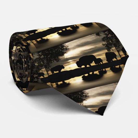 Stropdas met goudbuffels (Opgerold)