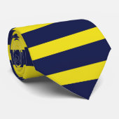 Stropdas met horizontale streep en met zeemacht (Opgerold)