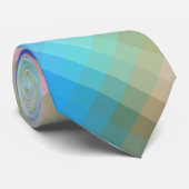 Stropdas met kleurrijke glazen mozaïekcontrole (Opgerold)