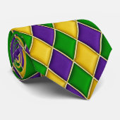 Stropdas met multikleurendiamantpatroon Mardi Gras (Opgerold)