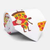 Stropdas met pizzathema (Opgerold)