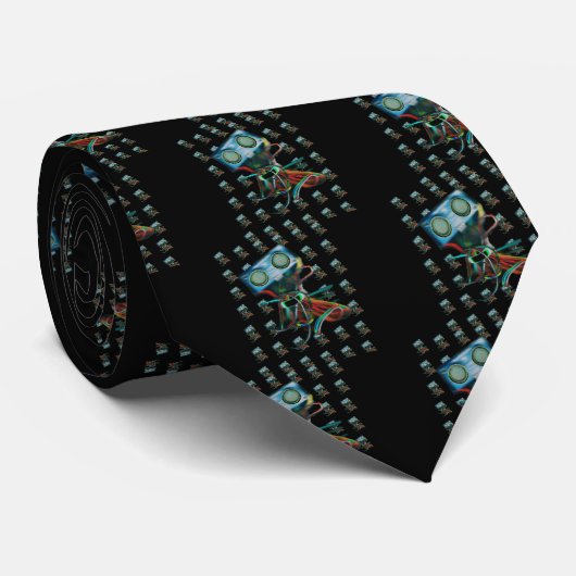 stropdas met Robot Geïnspireerd design (Opgerold)