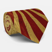 Stropdas met rode en goudwervelkolom (Opgerold)