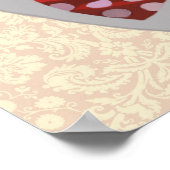 Stropdas met rode en witte pootjes poster (Hoek)