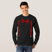 Stropdas met roodbaars met schorpende touwtjes t-shirt (Voorkant volledig)