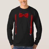 Stropdas met roodbaars met schorpende touwtjes t-shirt (Voorkant)