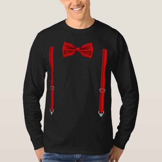 Stropdas met roodbaars met schorpende touwtjes t-shirt (Voorkant)