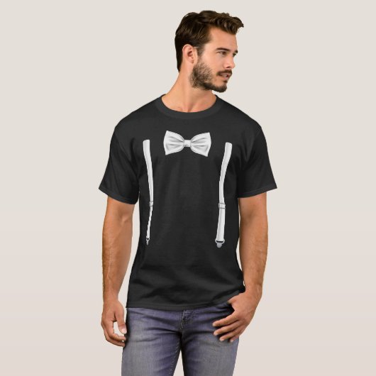 Stropdas met schorsingen - Bowtie voor bruiloft T-shirt (Voorkant volledig)