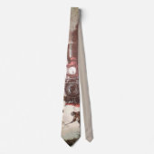 Stropdas met sneeuwgebonden trein (Voorkant)