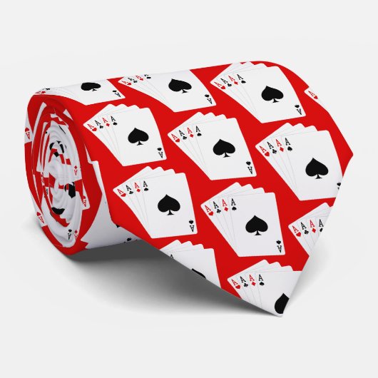 Stropdas met vier Aces (Opgerold)
