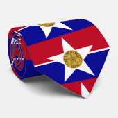 Stropdas met vlag van Dallas, Texas, Verenigde Sta (Opgerold)