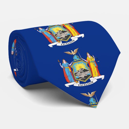 Stropdas met vlag van New York, U.S.A. (Opgerold)