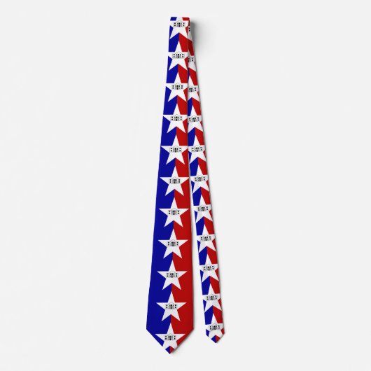Stropdas met vlag van San Antonio, Texas, Verenigd (Voorkant)