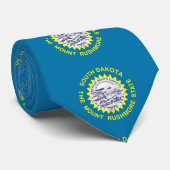 Stropdas met vlag van South Dakota, VS. (Opgerold)
