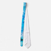 Stropdas met winterblauw Snowflake (Achterkant)