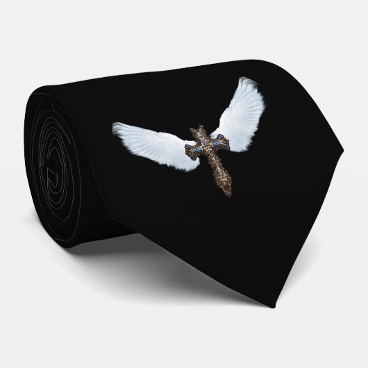stropdas met witte vleugelkruis (Opgerold)