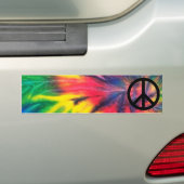Stropdas met zwart vredesbord bumpersticker (Op auto)