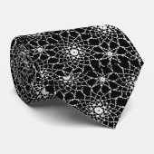 Stropdas met zwarte en witte kant (Opgerold)