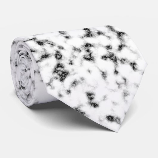 Stropdas met zwarte en witte marmer (Opgerold)