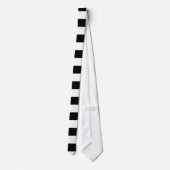 Stropdas met zwarte en witte streep (Achterkant)