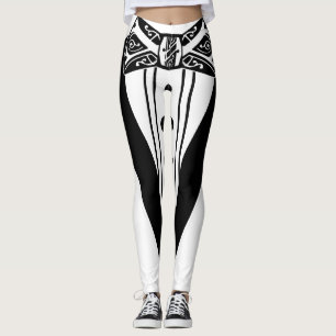 Stropdas met zwarte hengel en buis leggings