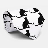 Stropdas met zwarte kat (Opgerold)